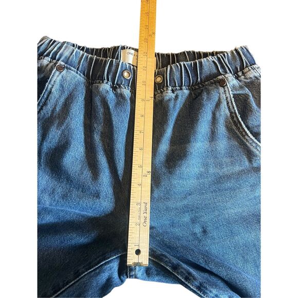 One Teaspoon wide leg drawstring jeans. High rise split hem Women small light - Picture 6 of 8